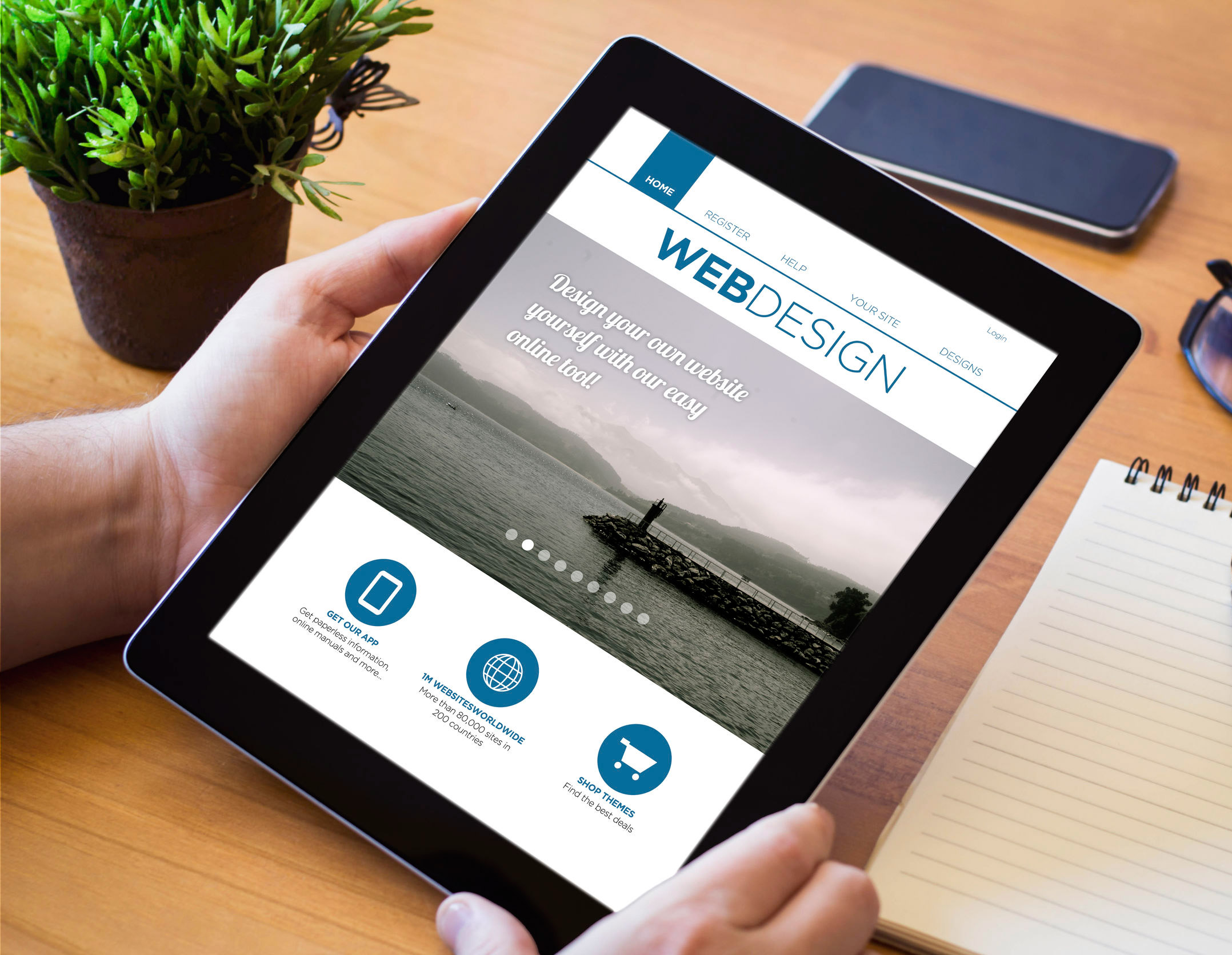 Professional website redesign image